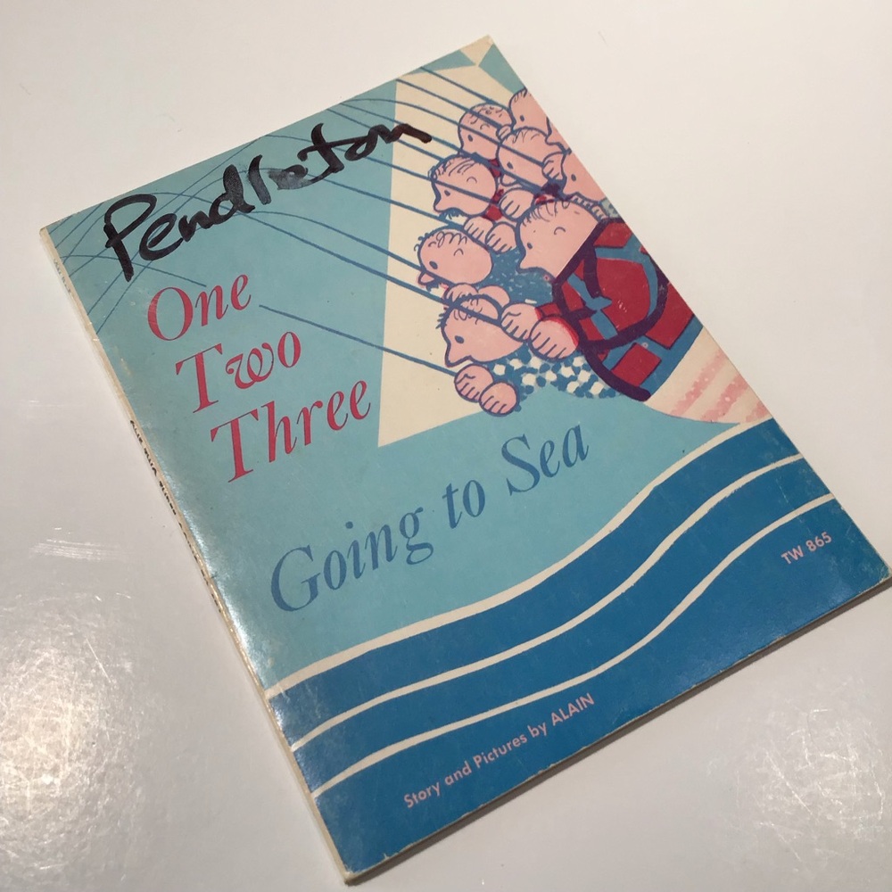 One Two Three Going To Sea 1975 Scholastic Book Services PB Alain Math Education